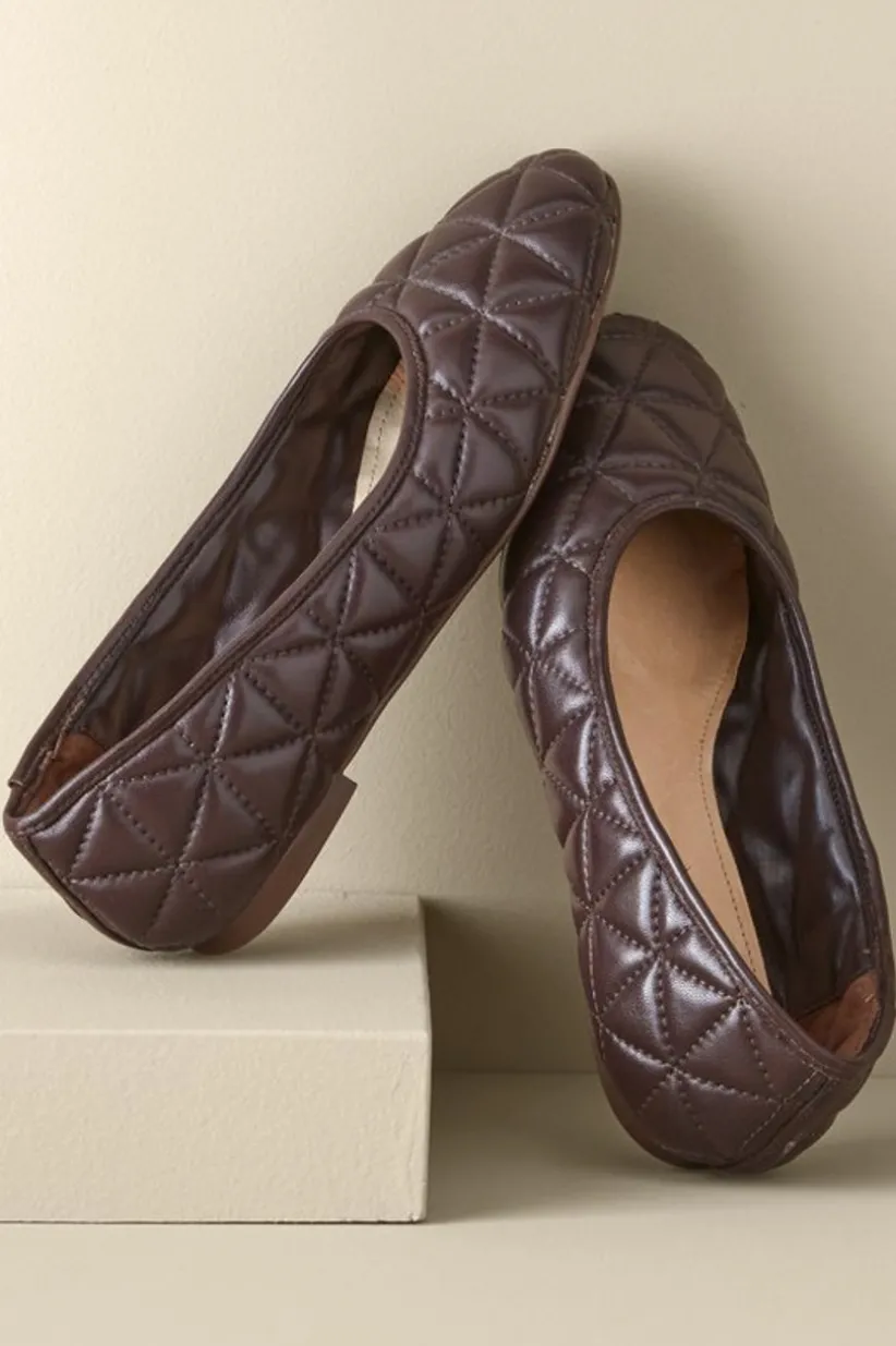 Schutz Arissa Quilted Ballet Flat<Soft Surroundings Best