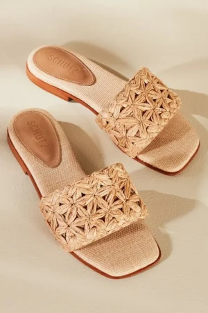 Schutz Ayla Raffia Slides<Soft Surroundings New