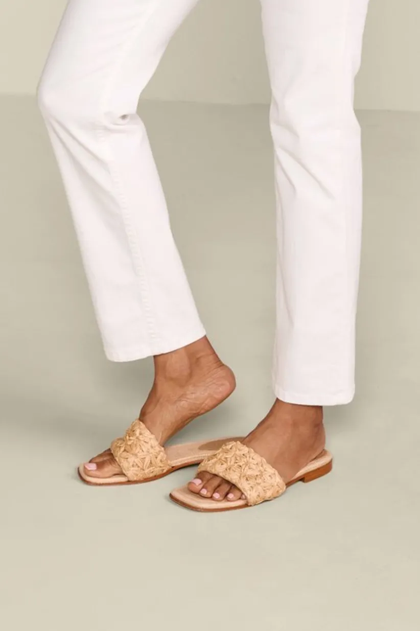 Schutz Ayla Raffia Slides<Soft Surroundings New