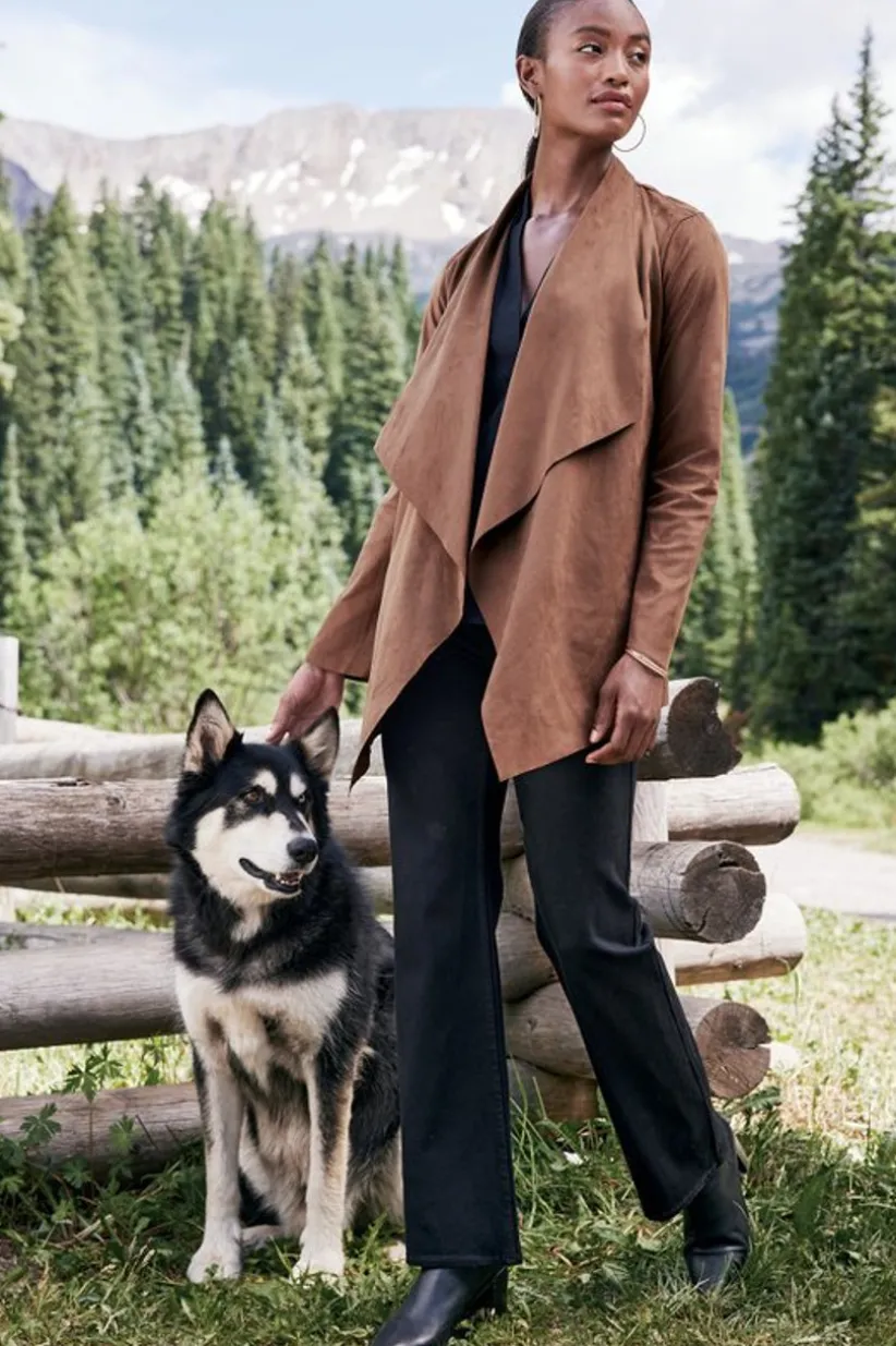 Shape Drape Faux Suede Jacket<Soft Surroundings Discount