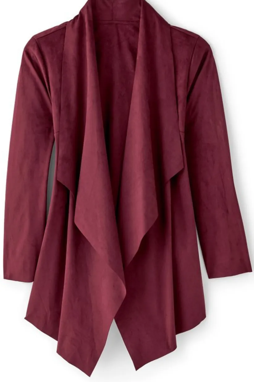 Shape Drape Faux Suede Jacket<Soft Surroundings Discount
