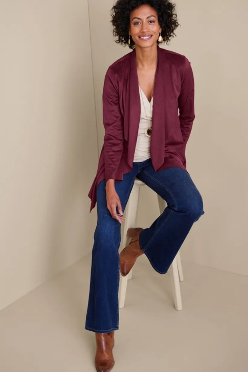 Shape Drape Faux Suede Jacket<Soft Surroundings Discount