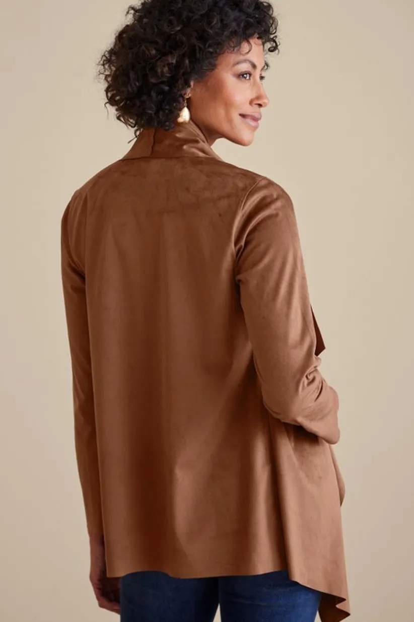 Shape Drape Faux Suede Jacket<Soft Surroundings Discount