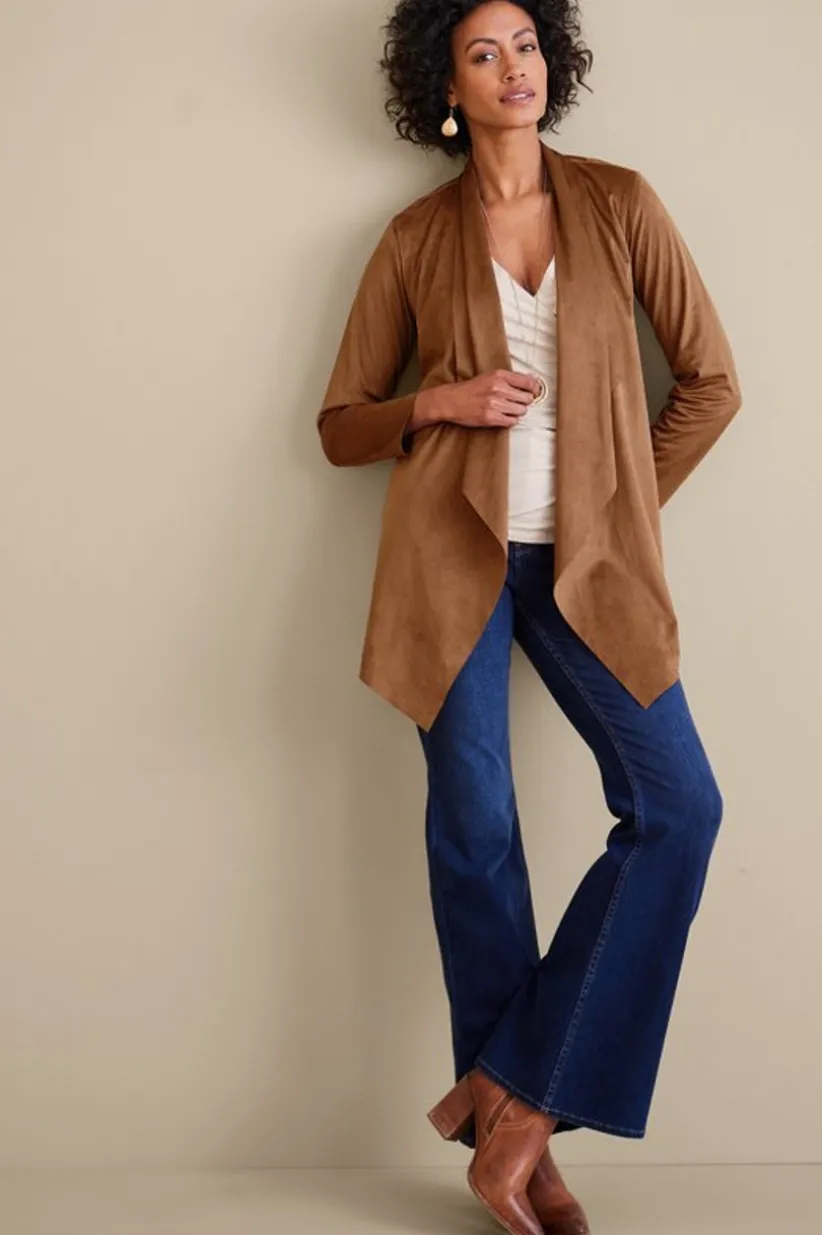 Shape Drape Faux Suede Jacket<Soft Surroundings Discount