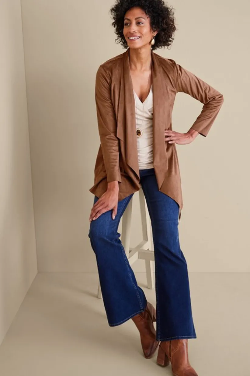 Shape Drape Faux Suede Jacket<Soft Surroundings Discount
