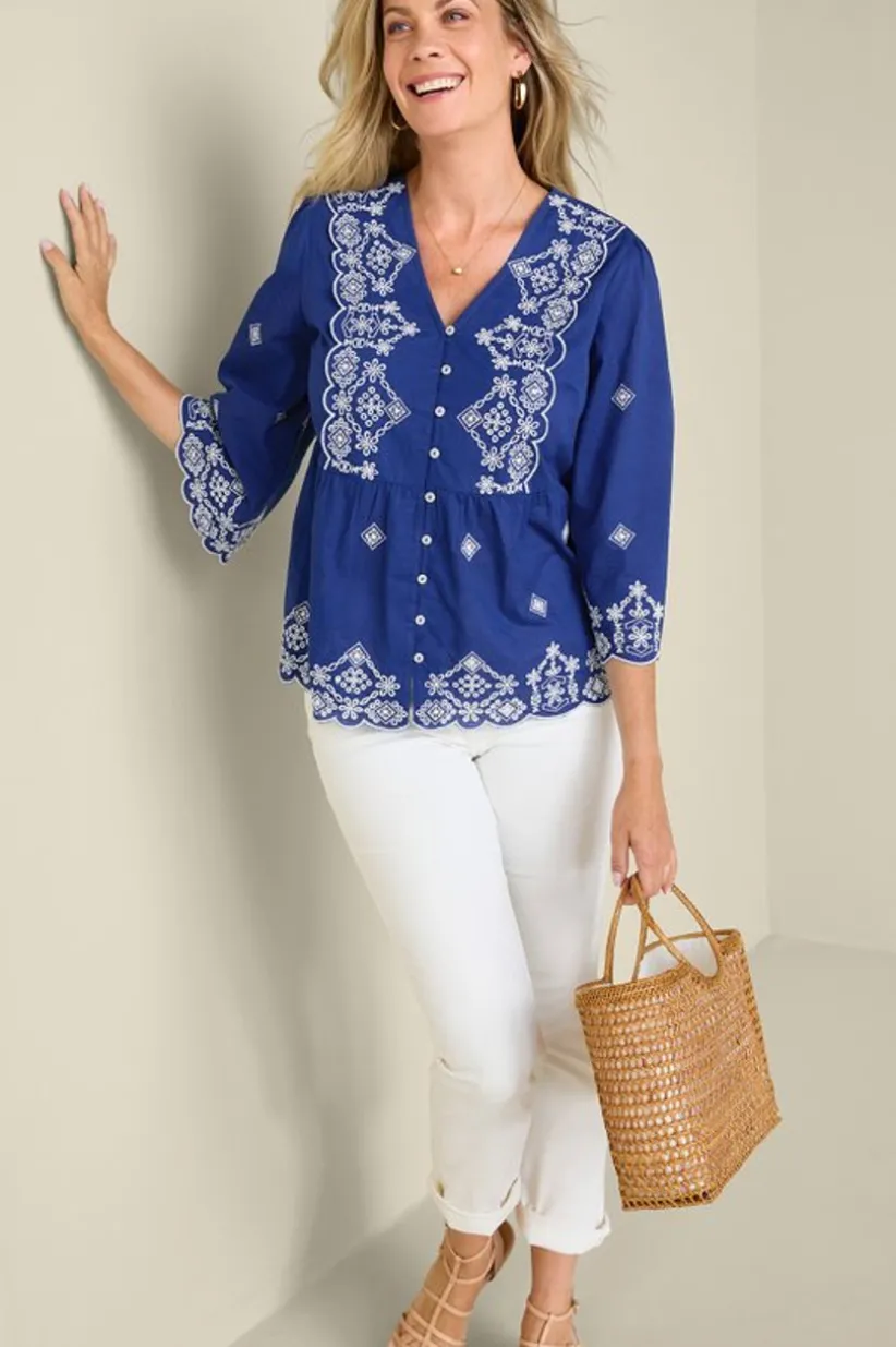 Shona Embroidered Top<Soft Surroundings Hot