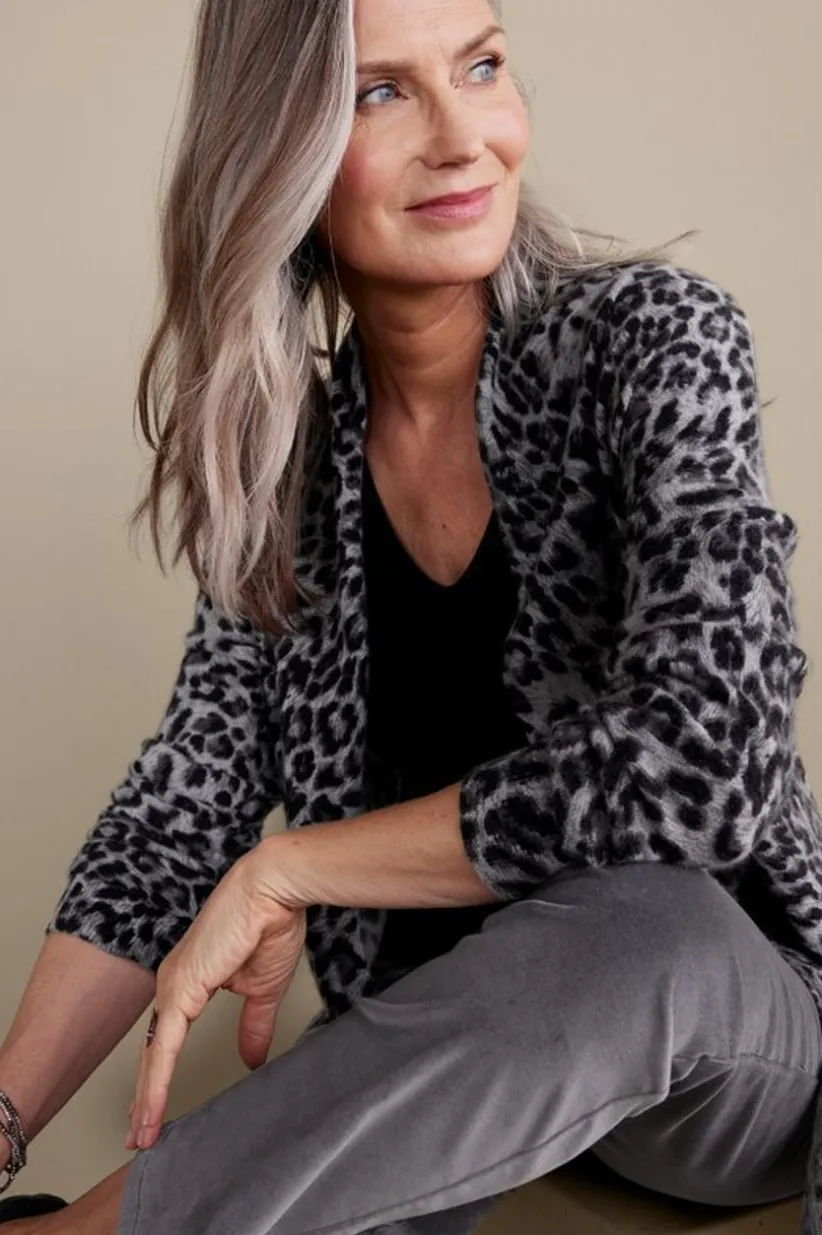 Sibyl Cashmere Printed Cardigan<Soft Surroundings Best