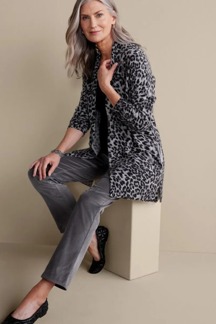 Sibyl Cashmere Printed Cardigan<Soft Surroundings Best