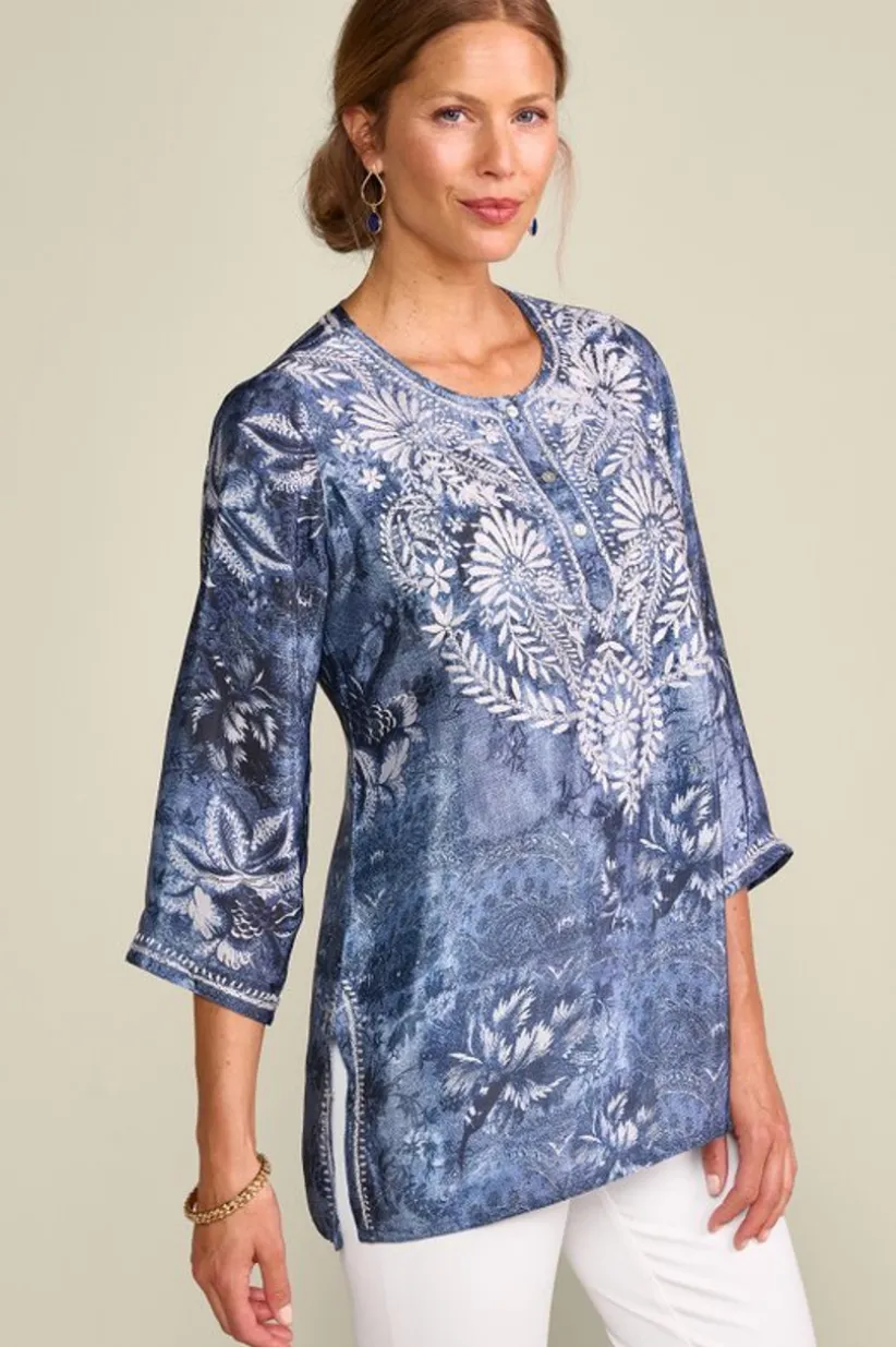 Silvia Embroidered Tunic<Soft Surroundings Online
