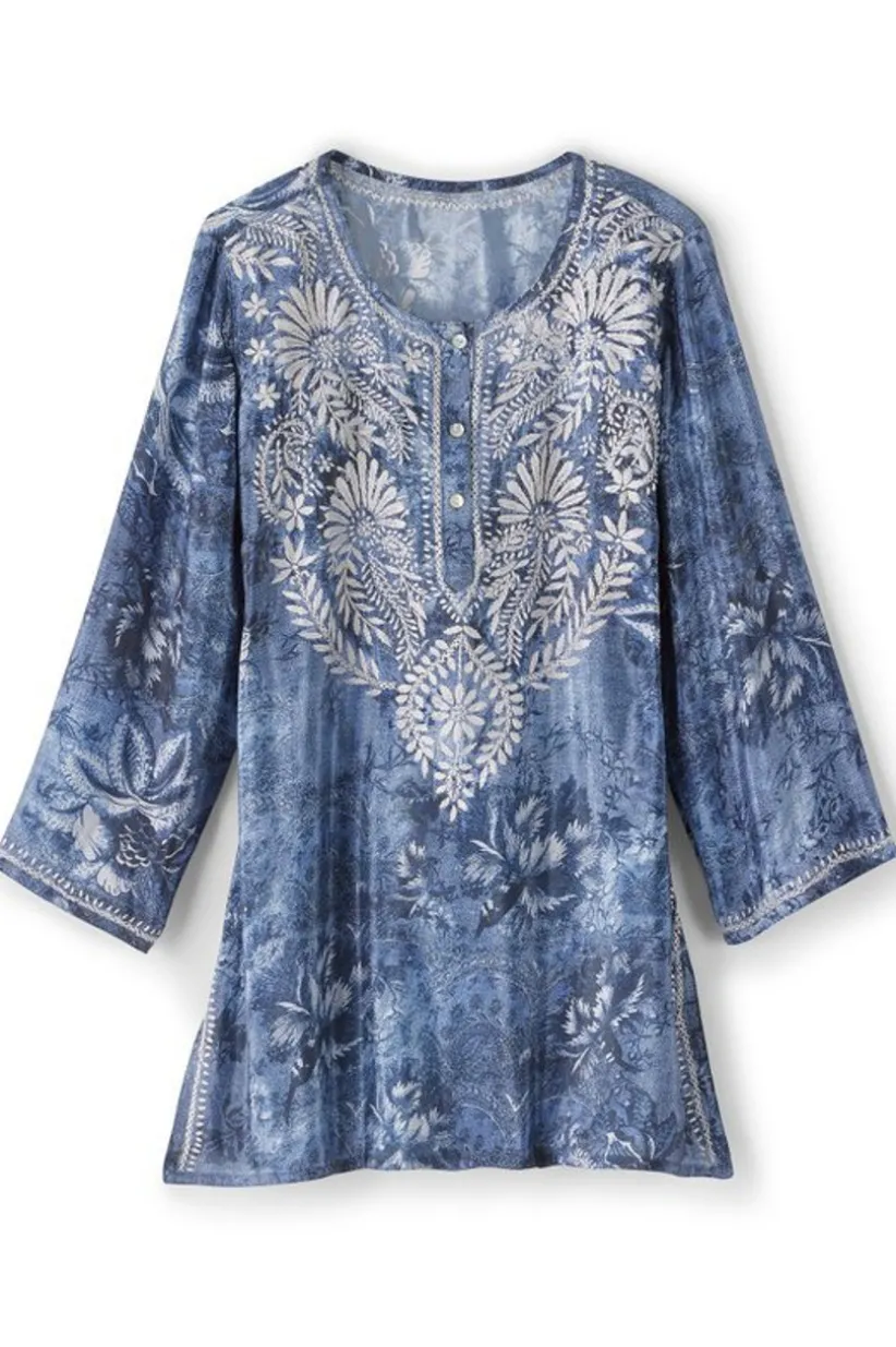Silvia Embroidered Tunic<Soft Surroundings Online