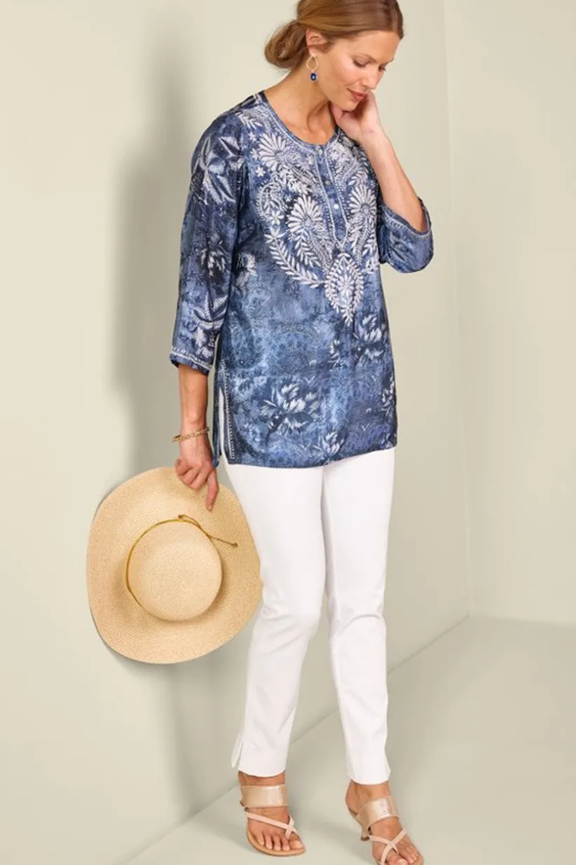 Silvia Embroidered Tunic<Soft Surroundings Online