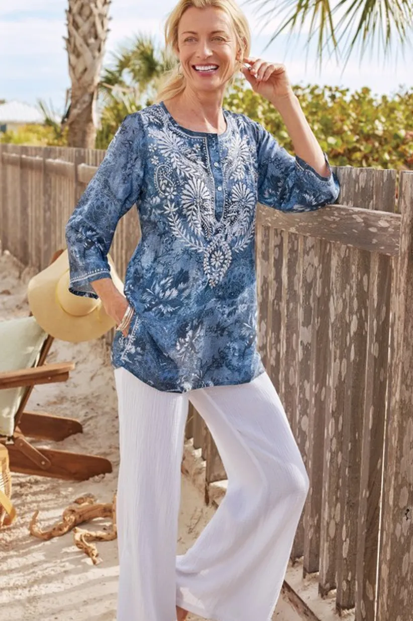 Silvia Embroidered Tunic<Soft Surroundings Online