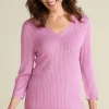 Soft Essential Ribbed Linnie Sweater<Soft Surroundings Clearance