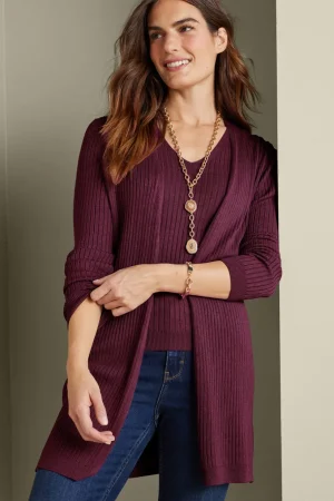 Soft Essential Ribbed Long Cardi<Soft Surroundings Online