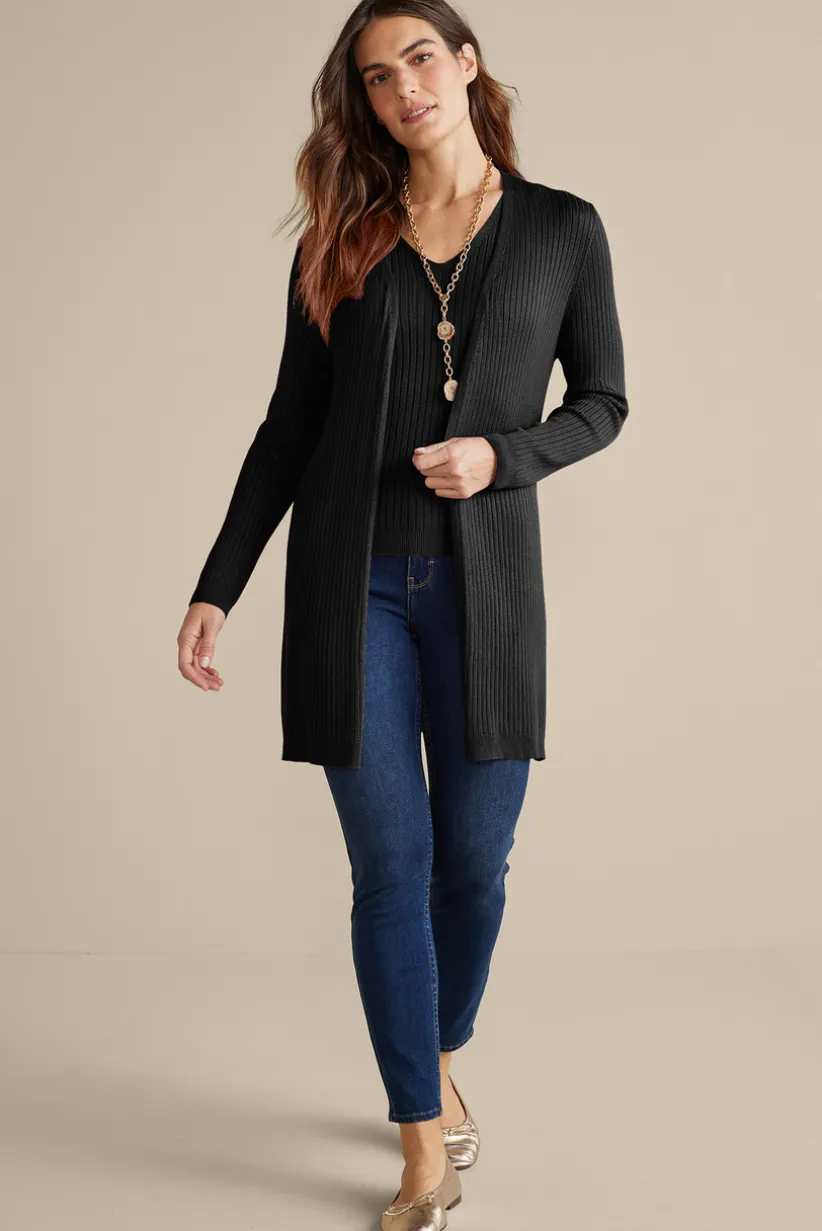 Soft Essential Ribbed Long Cardi<Soft Surroundings Online