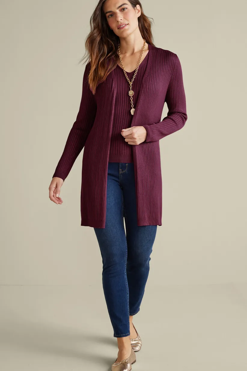 Soft Essential Ribbed Long Cardi<Soft Surroundings Online