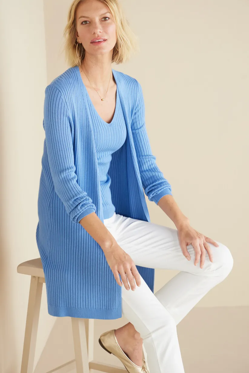 Soft Essential Ribbed Long Cardi<Soft Surroundings Online