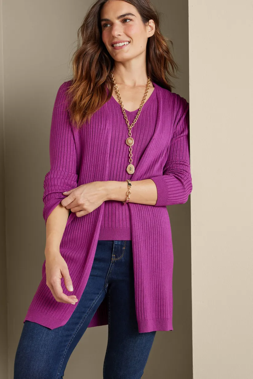 Soft Essential Ribbed Long Cardi<Soft Surroundings Online