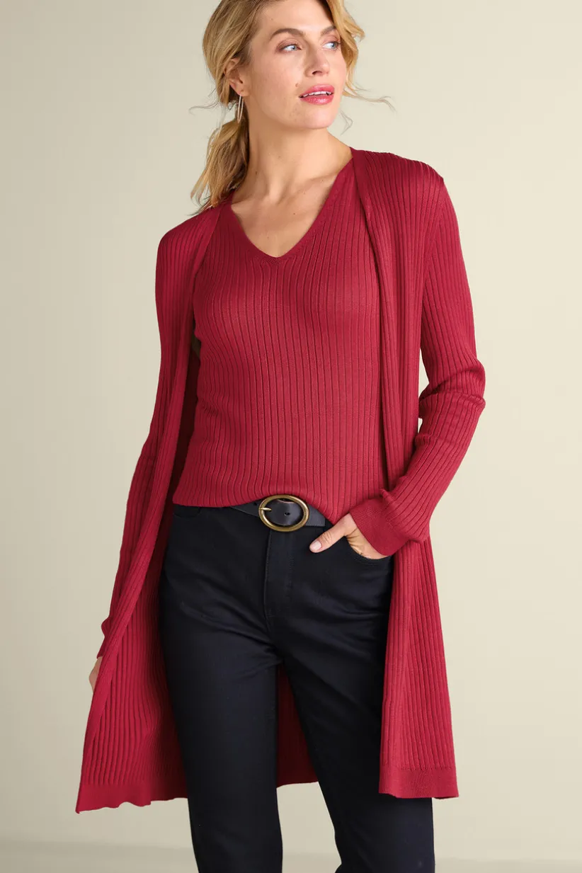Soft Essential Ribbed Long Cardi<Soft Surroundings Online