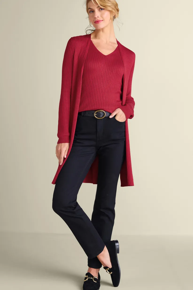 Soft Essential Ribbed Long Cardi<Soft Surroundings Online
