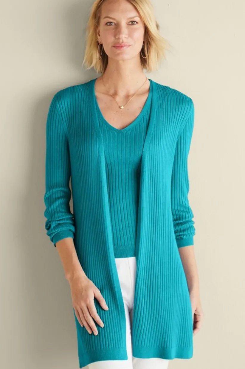Soft Essential Ribbed Long Cardi<Soft Surroundings Online
