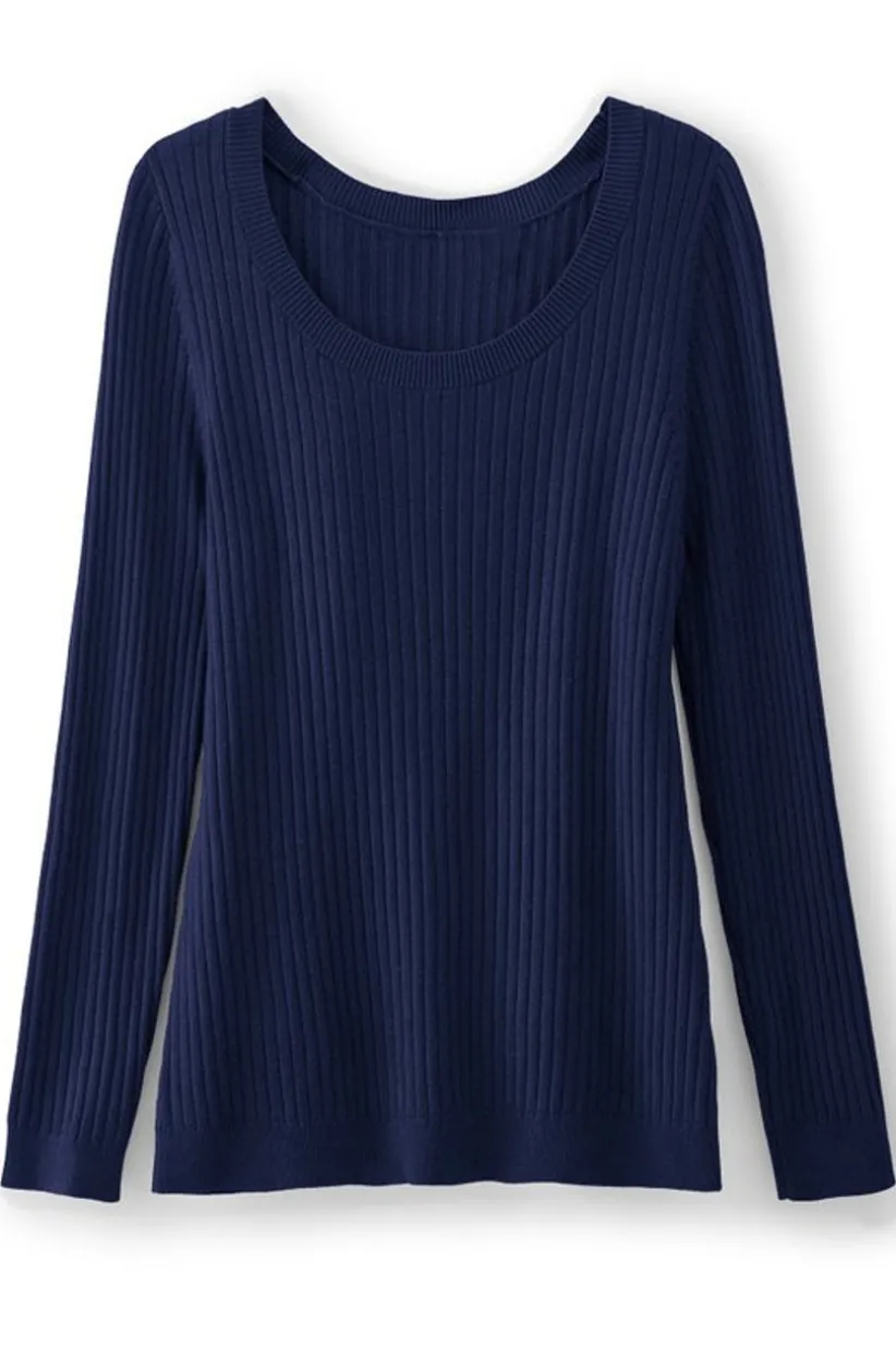 Soft Essential Ribbed Pullover Sweater<Soft Surroundings Clearance
