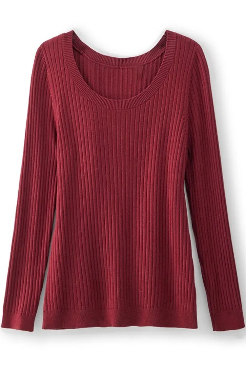 Soft Essential Ribbed Pullover Sweater<Soft Surroundings Clearance