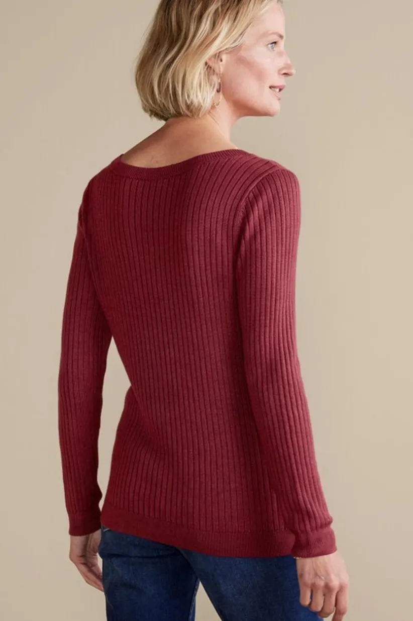 Soft Essential Ribbed Pullover Sweater<Soft Surroundings Clearance