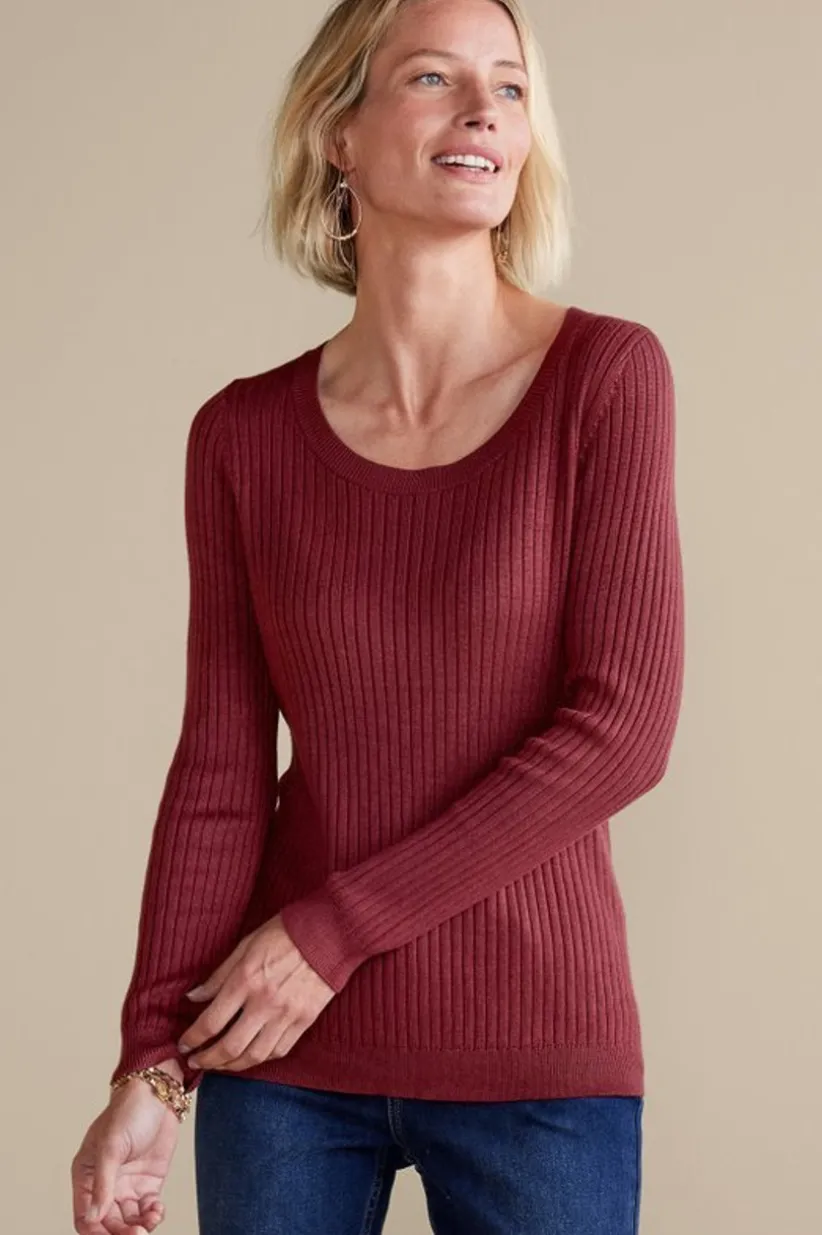 Soft Essential Ribbed Pullover Sweater<Soft Surroundings Clearance