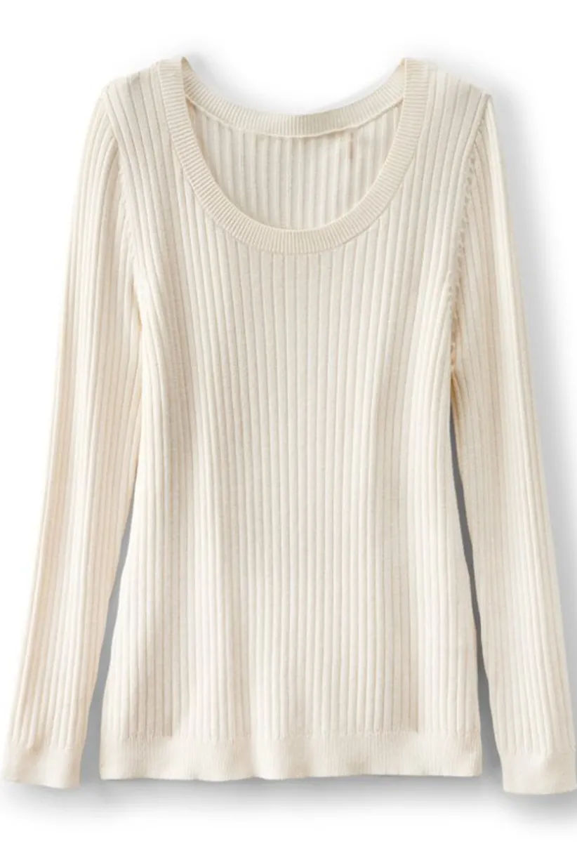 Soft Essential Ribbed Pullover Sweater<Soft Surroundings Clearance