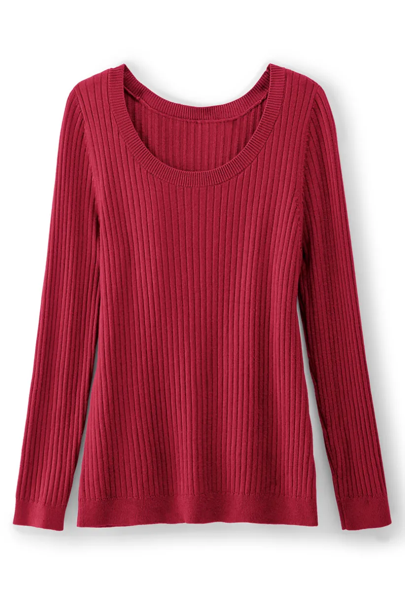 Soft Essential Ribbed Pullover Sweater<Soft Surroundings Clearance