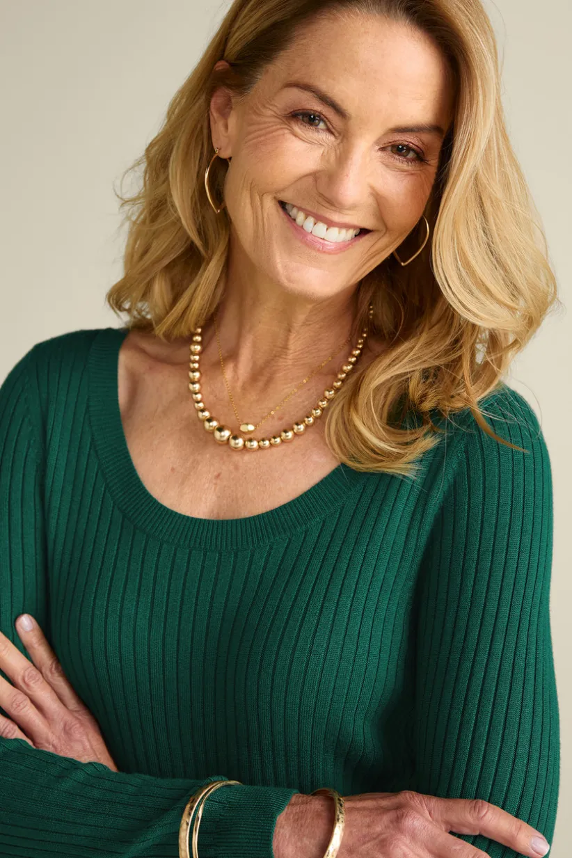 Soft Essential Ribbed Pullover Sweater<Soft Surroundings Clearance