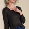 Soft Essential Ribbed Pullover Sweater<Soft Surroundings Clearance