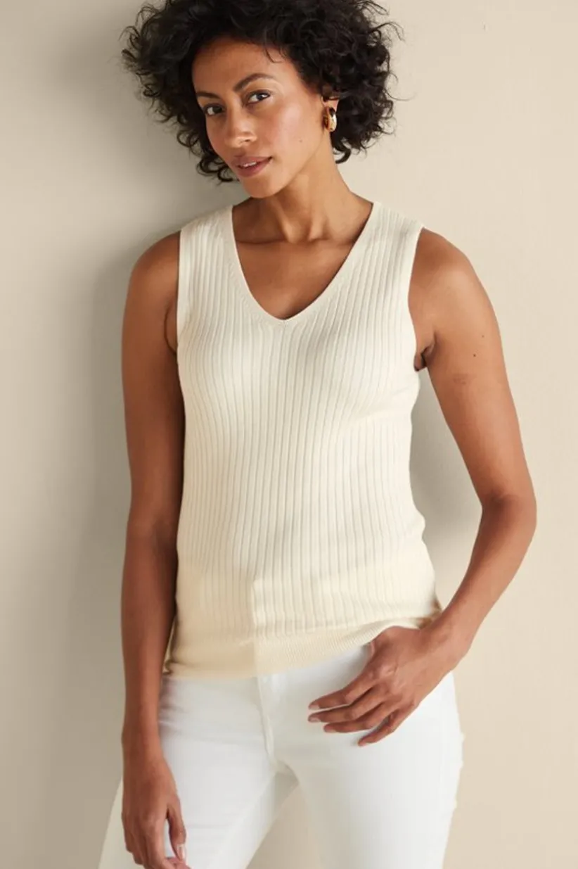 Soft Essential Ribbed Sweater Tank<Soft Surroundings Fashion