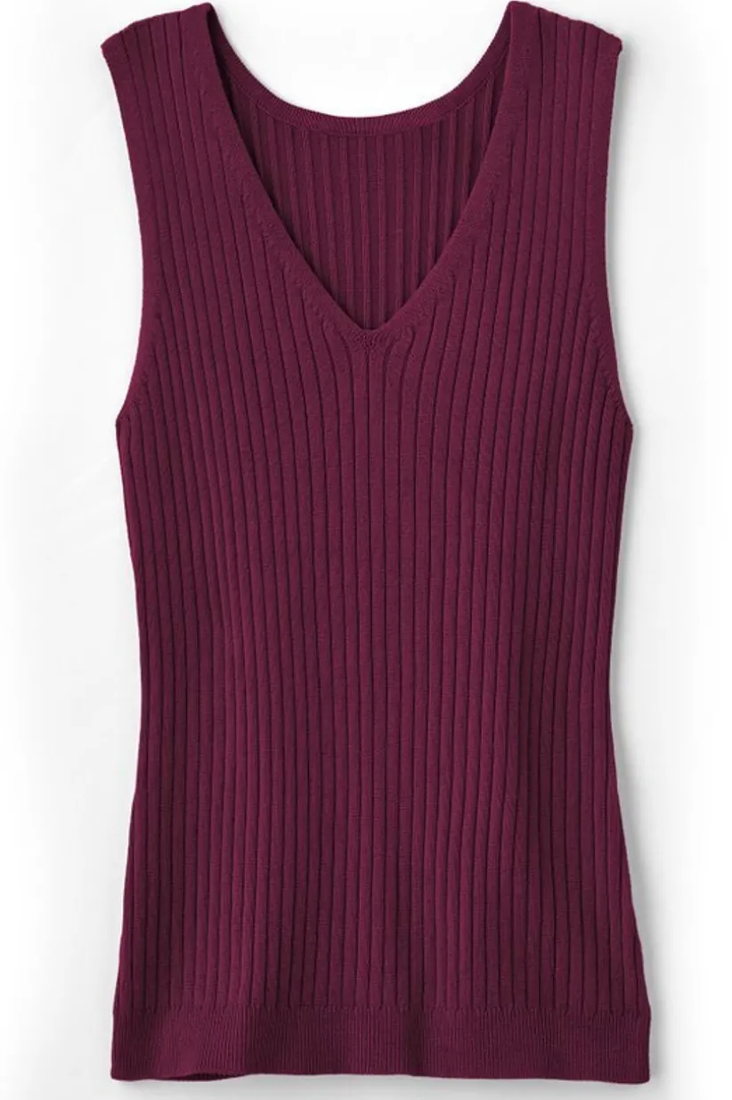 Soft Essential Ribbed Sweater Tank<Soft Surroundings Fashion