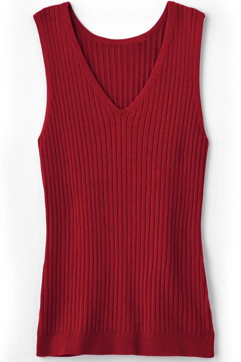 Soft Essential Ribbed Sweater Tank<Soft Surroundings Fashion