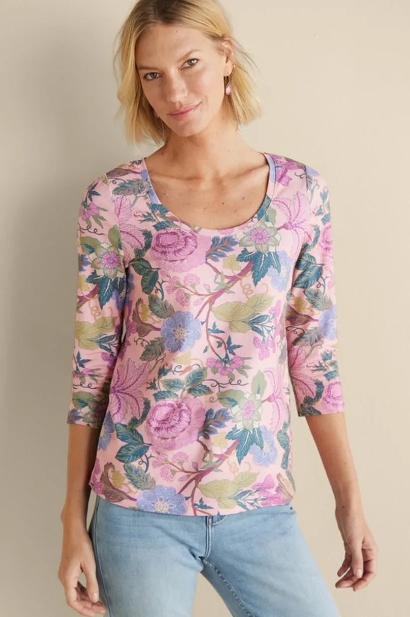 Soft Essential Supima 3/4 Sleeve Tee<Soft Surroundings Best