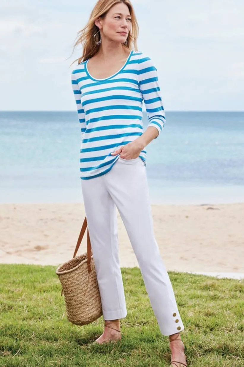 Soft Essential Supima 3/4 Sleeve Tee<Soft Surroundings Best