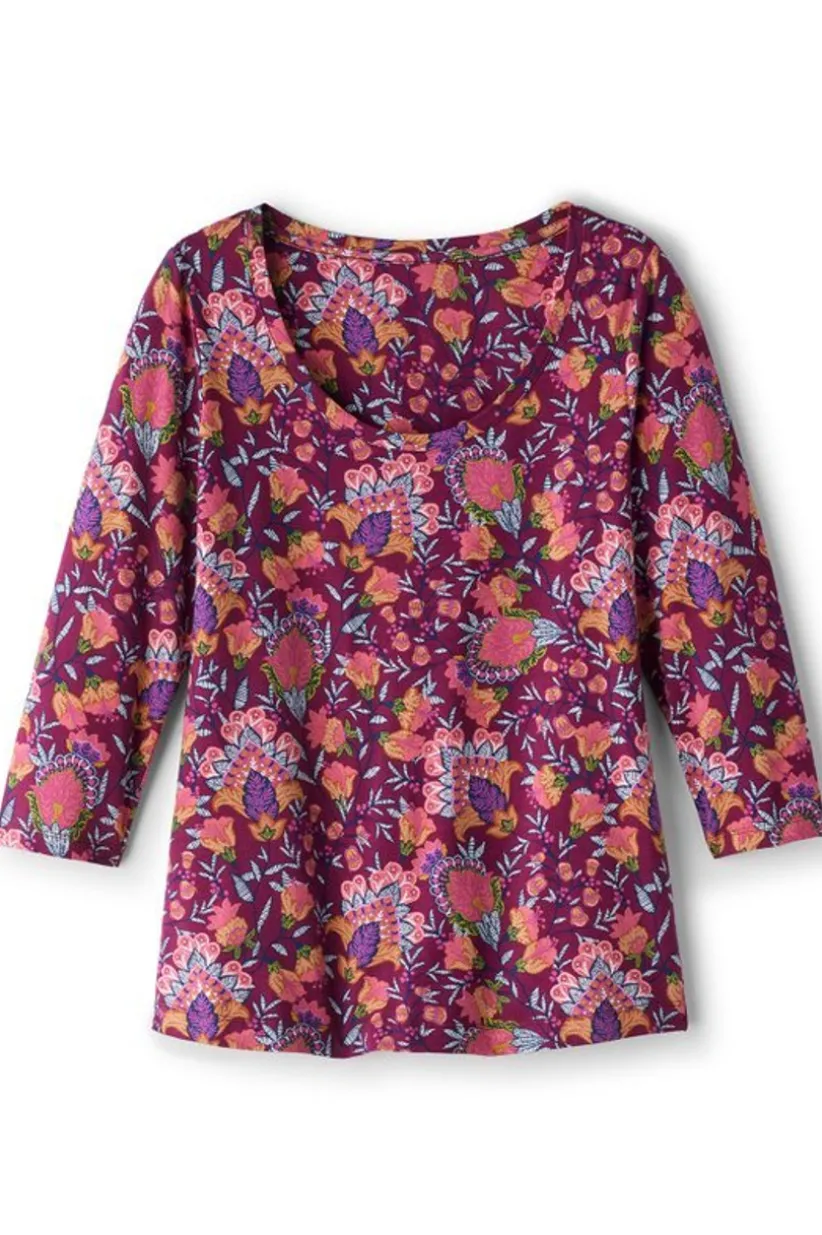 Soft Essential Supima 3/4 Sleeve Tee<Soft Surroundings Best