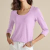 Soft Essential Supima 3/4 Sleeve Tee<Soft Surroundings Best