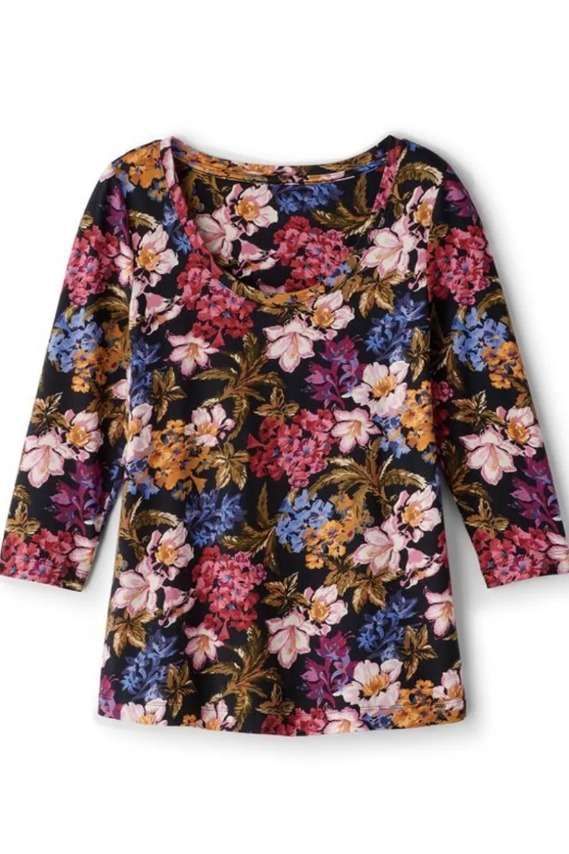 Soft Essential Supima 3/4 Sleeve Tee I<Soft Surroundings Outlet