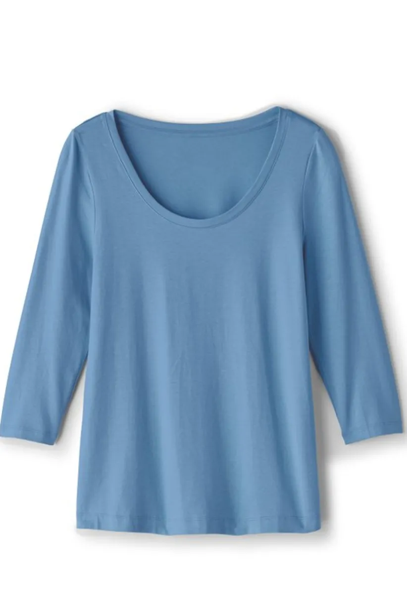 Soft Essential Supima 3/4 Sleeve Tee I<Soft Surroundings Outlet