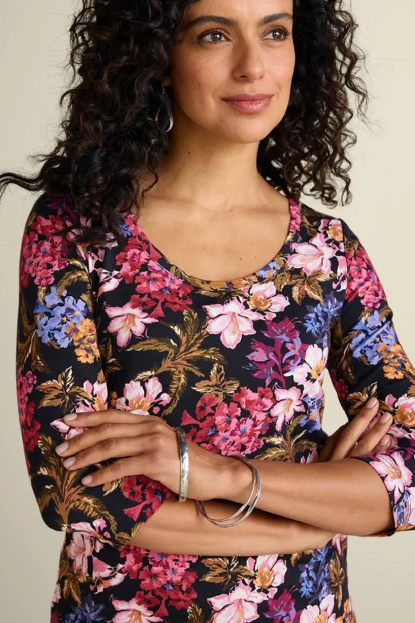 Soft Essential Supima 3/4 Sleeve Tee I<Soft Surroundings Outlet