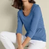 Soft Essential Supima 3/4 Sleeve Tee I<Soft Surroundings Outlet