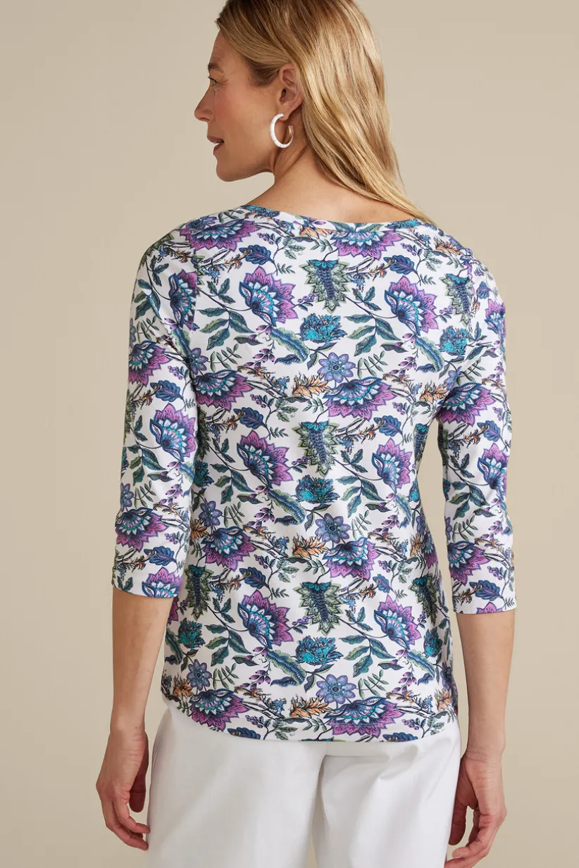 Soft Essential Supima 3/4 Sleeve Tee I<Soft Surroundings Outlet