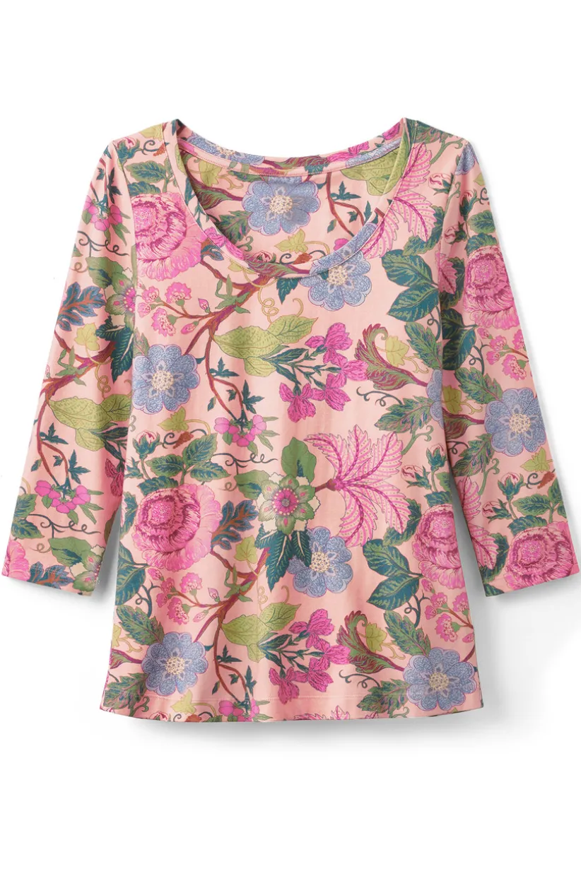 Soft Essential Supima 3/4 Sleeve Tee I<Soft Surroundings Outlet