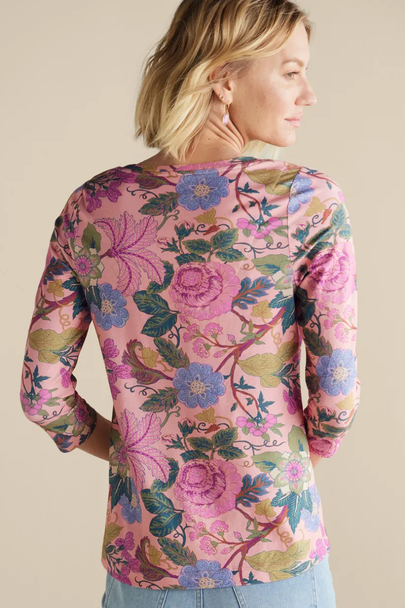 Soft Essential Supima 3/4 Sleeve Tee I<Soft Surroundings Outlet