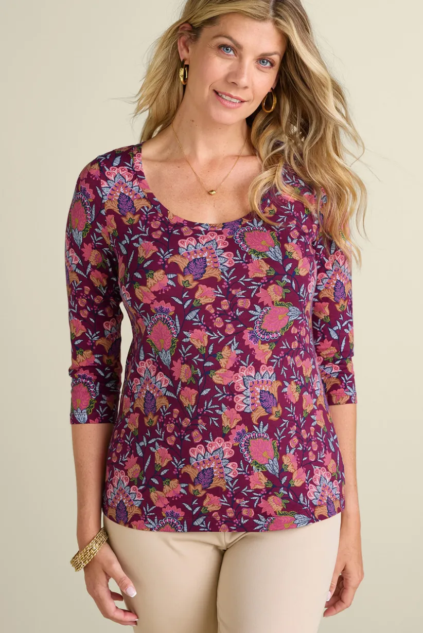 Soft Essential Supima 3/4 Sleeve Tee I<Soft Surroundings Outlet