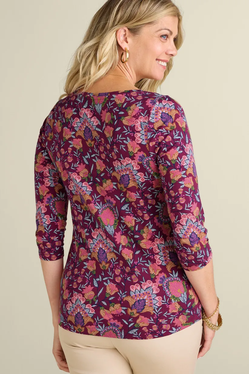 Soft Essential Supima 3/4 Sleeve Tee I<Soft Surroundings Outlet