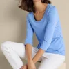 Soft Essential Supima 3/4 Sleeve Tee I<Soft Surroundings Outlet